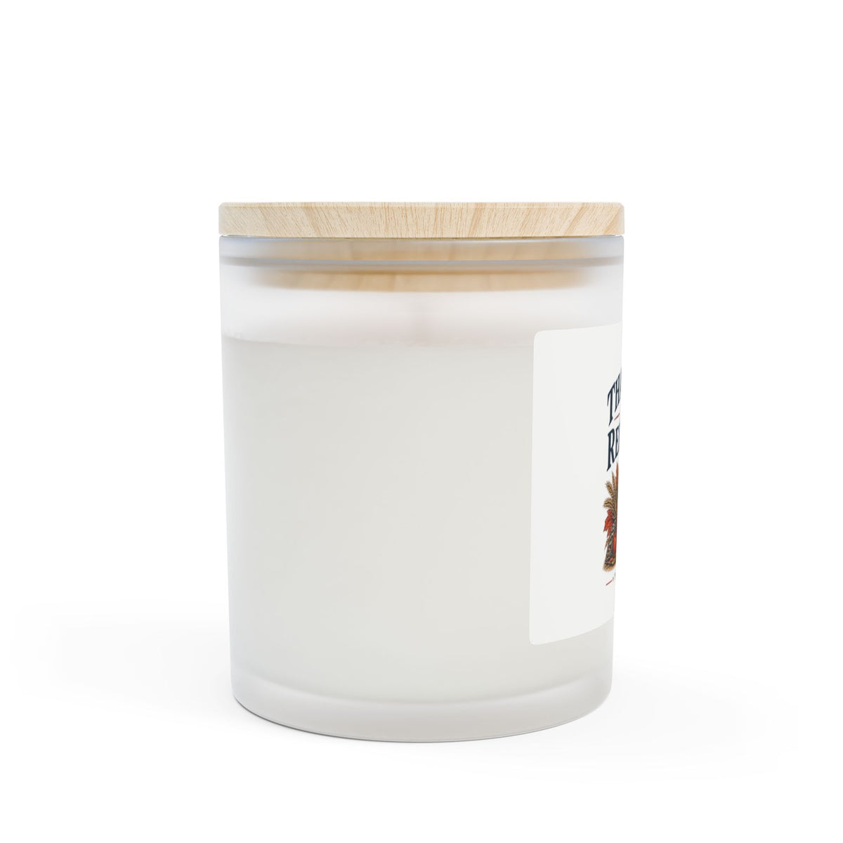 Made in USA Thankful Frosted Glass Candle, 11oz