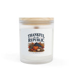 Made in USA Thankful Frosted Glass Candle, 11oz